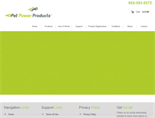 Tablet Screenshot of petpowerproducts.com